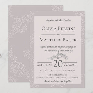 Blush Coral Beach Wedding Invitation