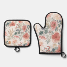 Blush Coral Garden Floral Watercolor Pattern