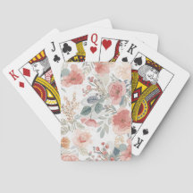 Blush Coral Garden Floral Watercolor Pattern
