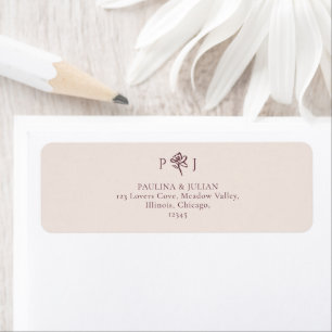 Blush Cream & Burgundy Floral Wedding Return