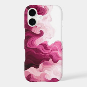 Blush Crimson Fluid Waves