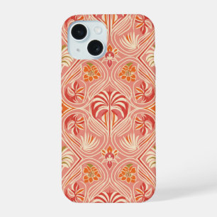 Blush Deco Palm Throw Pillow iPhone 15 Case