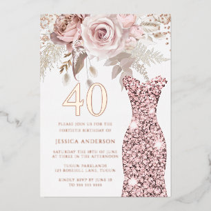 Blush Dress Fabulous 40th Birthday Party Rose Gold
