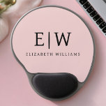 Blush Dusty Pink Girly Script Monogram Name Modern Gel Mouse Mat<br><div class="desc">Blush Dusty Pink Monogram Add Your Own Name Mousepad (Mouse Pad). This makes the perfect sweet 16 birthday,  wedding,  bridal shower,  anniversary,  baby shower or bachelorette party gift for someone that loves glam luxury and chic styles.</div>