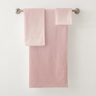 Blush Dusty Pink Gradient Bath Towel Set