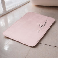 Blush Dusty Pink Modern Script Girly Monogram Name