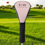 Blush Dusty Pink Modern Script Girly Monogram Name Golf Head Cover<br><div class="desc">Blush Dusty Pink Simple Script Monogram Name Golf Driver Cover. This makes the perfect sweet 16 birthday,  wedding,  bridal shower,  anniversary,  baby shower or bachelorette party gift for someone that loves glam luxury and chic styles.</div>