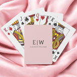 Blush Dusty Pink Modern Script Girly Monogram Name Playing Cards<br><div class="desc">Blush Dusty Pink Simple Script Monogram Name Playing Cards. This makes the perfect sweet 16 birthday,  wedding,  bridal shower,  anniversary,  baby shower or bachelorette party gift for someone that loves glam luxury and chic styles.</div>