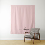 Blush Dusty Pink Modern Script Girly Monogram Name Tapestry<br><div class="desc">Blush Dusty Pink Simple Script Monogram Name and Initial Tapestry. This makes the perfect sweet 16 birthday,  wedding,  bridal shower,  anniversary,  baby shower or bachelorette party gift for someone that loves glam luxury and chic styles.</div>