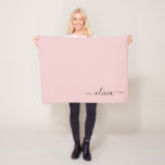 Blush Dusty Pink Monogram Name Modern Fleece Blanket<br><div class="desc">Blush Dusty Pink Monogram Name Fleece Blanket. This makes the perfect sweet 16 birthday,  wedding,  bridal shower,  anniversary,  baby shower or bachelorette party gift for someone that loves glam luxury and chic styles.</div>