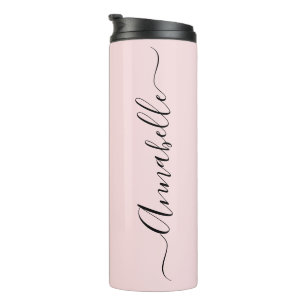 Blush Dusty Pink Personalised Name Thermal Tumbler