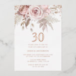 Blush & Dusty Rose 30th Birthday Party Rose Gold<br><div class="desc">Blush & Dusty Rose 30th Birthday Party Rose Gold Foil Invitation

See other invitations in our Niche and Nest Store</div>
