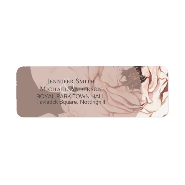 Blush Dusty Rose Wedding Return Address Label (Front)