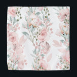 Blush Eucalyptus Garden Wedding Pocket Square Bandana<br><div class="desc">A blush pink and silver eucalyptus garden luxury watercolor floral wedding pocket square featuring watercolor painted florals of peonies in bloom with eucalyptus vines climbing in the background.</div>