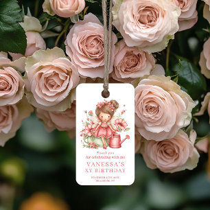 Blush Fairy Girl Whimsical Floral Birthday Favor  Gift Tags