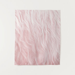 Blush Faux Highland Cow Fur #1 (Faux Fur) #animal  Tapestry