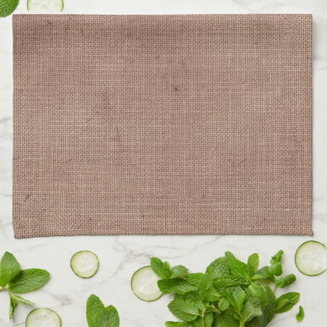 Blush Faux Linen (linen look)  Tea Towel (Folded)