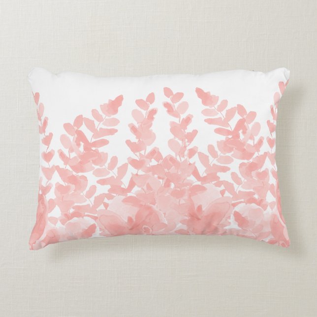 Blush Fern Design for Natural Home Decorative Cushion (Front)