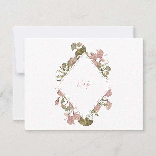 Blush Floral A6 RSVP Card (Front)