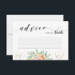 Blush floral advice for the bride watercolor card<br><div class="desc">Blush floral advice for the bride watercolor. FInd more option and matching items in my shop or contact me.</div>