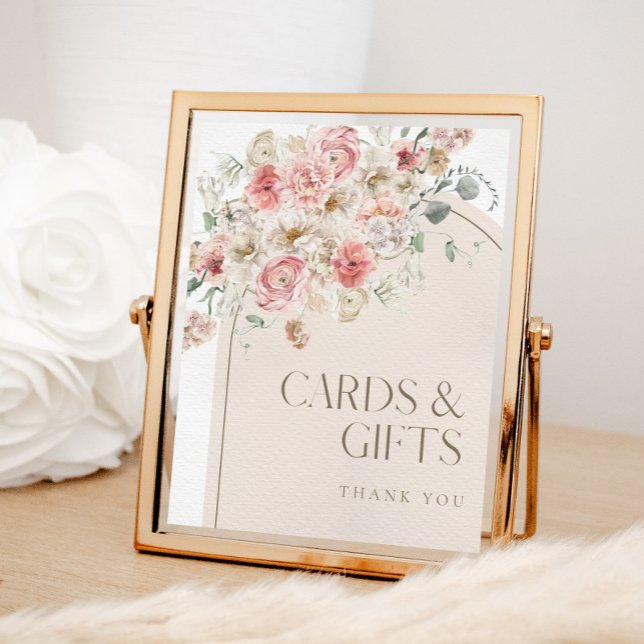 Blush Floral Arch Cards and Gifts Sign (Creator Uploaded)