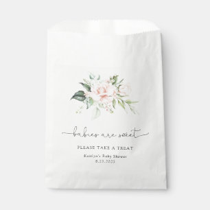 Blush Floral Babies are Sweet Please Take a Treat Favour Bags