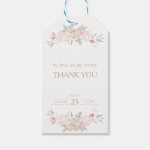 Blush Floral Baby Shower Gift Tags