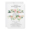 Blush Floral Baptism Invitation Card