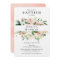Blush Floral Baptism Invitation Card