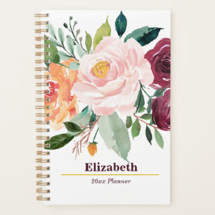 Blush Floral Boho Peony Yearly Monthly Weekly Plan Planner
