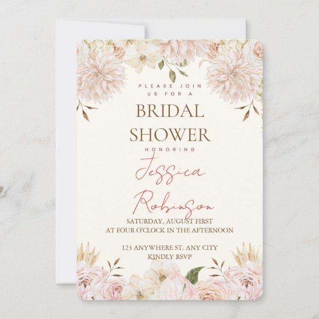 Blush Floral Bridal Shower (Front)