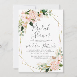 Blush Floral Bridal Shower Invitation