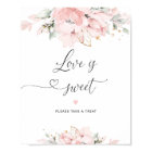 Blush floral bridal shower Love is sweet Poster