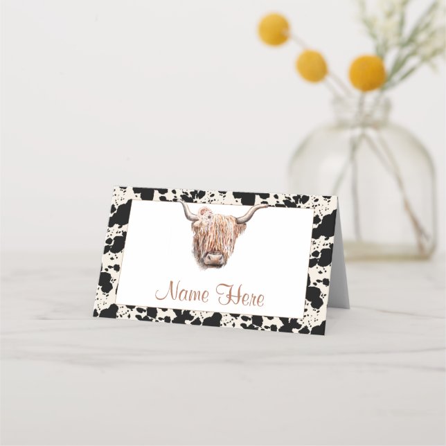 Blush Floral Bridal Shower Place Card (Front)