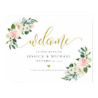 Blush Floral calligraphy Welcome Wedding Sign