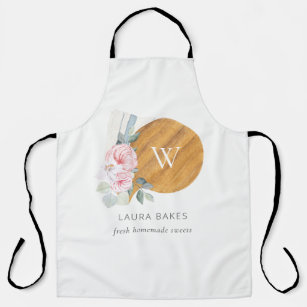 Blush Floral Chopping Board Napkin Catering Apron