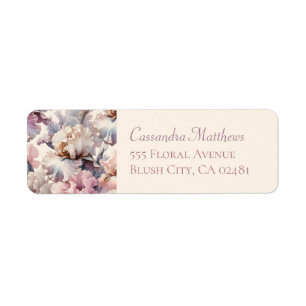 Blush Floral Classic Elegant Return Address Label