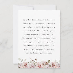 Blush Floral Details Bridal Shower Card