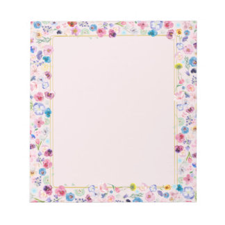 Blush Floral Dream Notepad - Colourful Blossom