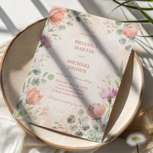 Blush Floral Elegant Invitation