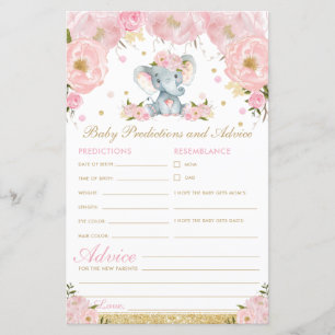 Blush Floral Elephant Baby Predictions and Advice
