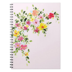 Blush floral flower pink journal notebook