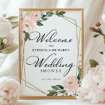Blush Floral Geometric Wedding Shower Welcome Sign<br><div class="desc">Elevate your wedding into a breathtaking celebration with our exquisite blush floral suite. This comprehensive collection includes everything you need to craft a cohesive and elegant atmosphere, featuring matching menu cards, personalised napkins, stunning signs, favours, and much more. Don’t hesitate to reach out via chat for assistance with personalisation or...</div>
