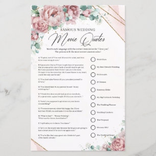 Blush floral greenery Famous Wedding Movie Quotes