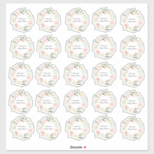 Blush Floral Greenery Girl Rustic Baby Shower 