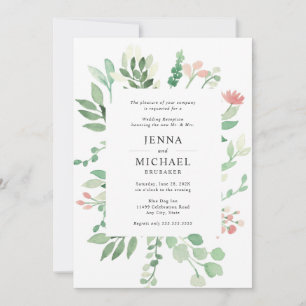 Blush floral greenery wedding reception only