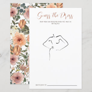 Blush Floral Guess The Dress Bridal Shower Game