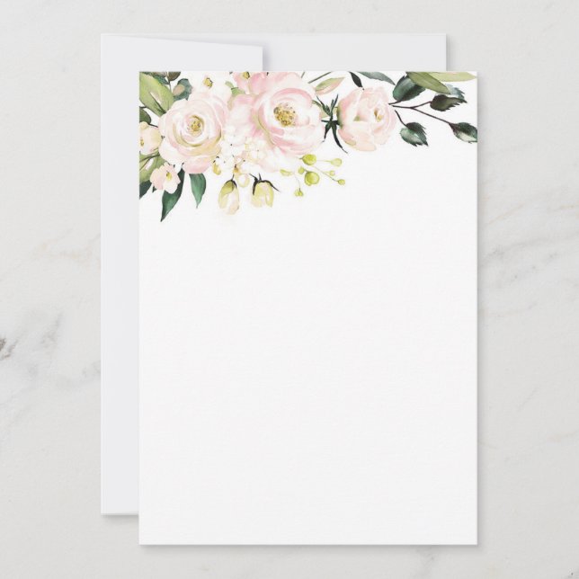 Blush Floral Mockup Invitation (Front)