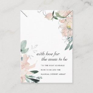 BLUSH FLORAL MUM TO BE GIFT NECKLACE DISPLAY CARD