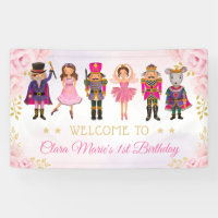 Blush Floral Nutcracker Sugar Plum Fairy Welcome